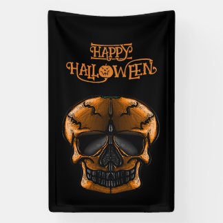Lona Fiesta de Halloween de Calavera de Calabaza