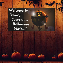 Lona Fiesta de Halloween de Mash Mash Scarecrow para ni