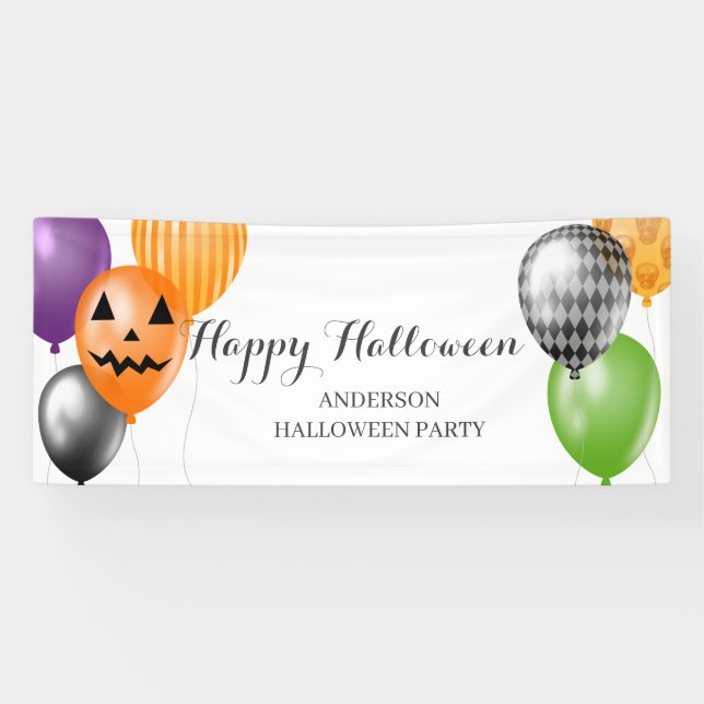 Lona Fiesta de Halloween elegante (Horizontal)