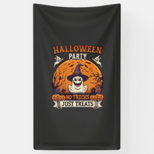 Lona Fiesta de Halloween Sin Trucos Solo Golosinas Fant