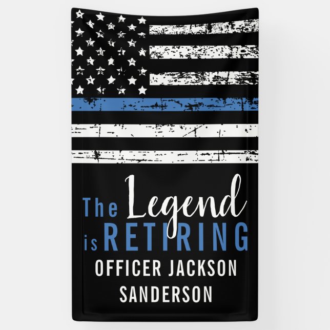 Lona Fiesta de Jubilación de la Policía Oficial de Apli (Vertical)