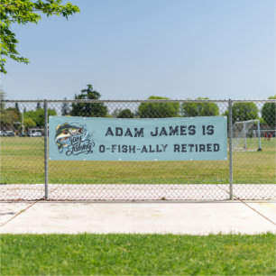 Lona Fiesta de Jubilación de Pesca de Acuarela - Pescad