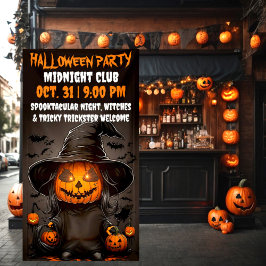 Lona Fiesta de la celebración de Halloween con vocabula