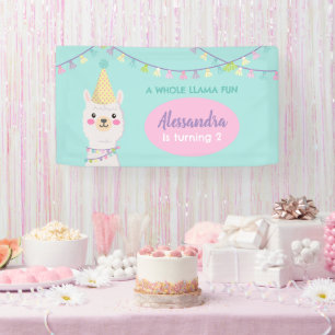 Lona Fiesta de llama pastel
