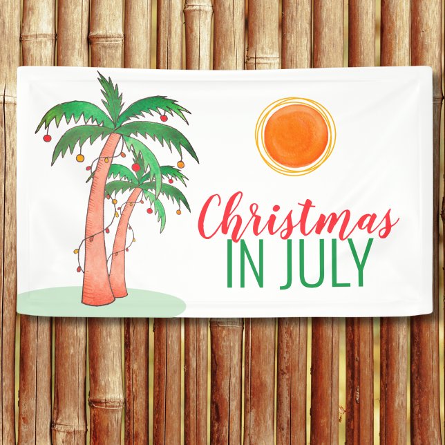 Lona Fiesta de Navidad en Julio Estandarte de Palmeras (Subido por el creador)