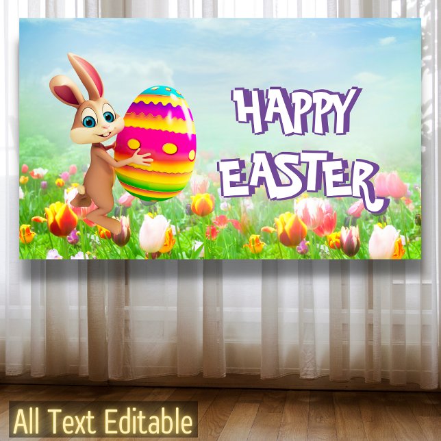 Lona Fiesta de Pascua Pascua Bunny Egg Hunt Primavera F (Subido por el creador)