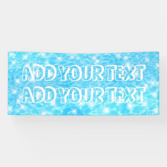 Lona Fiesta de piscina fiesta verano fiesta de playa fi (Horizontal)