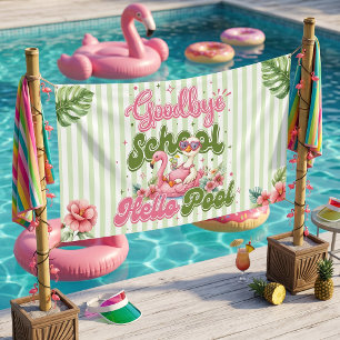 Lona Fiesta de Piscina Hello Rayas Verdes