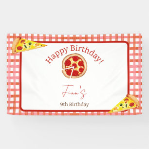 Lona Fiesta de Pizza Cumpleaños de Cualquier Edad