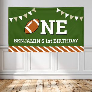 Lona Fiesta de primer cumpleaños del fútbol personaliza