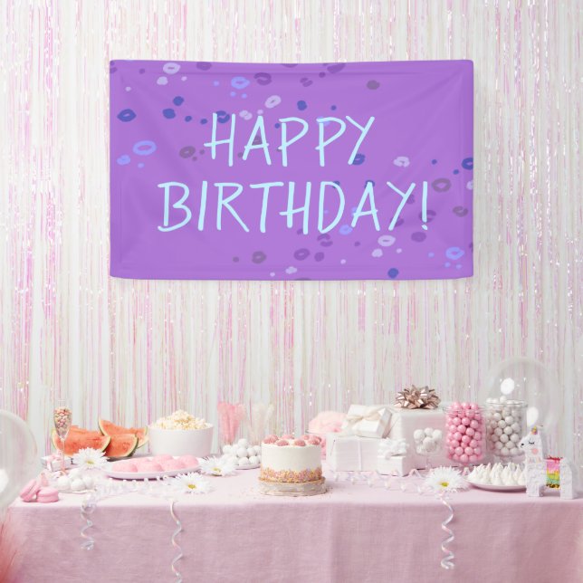 Lona Fiesta de Purple Leopard de la impresión "Happy Bi (Fiesta)