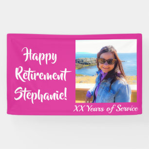 Lona Fiesta de retiro de foto rosada de retiro feliz