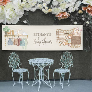 Lona Fiesta de Revelación de Bebé con Tema Boho Neutral