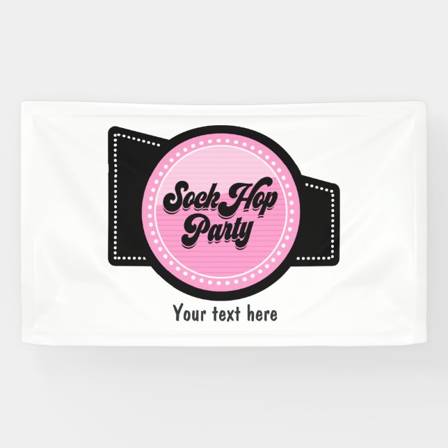 Lona Fiesta de Sock Hop (Horizontal)