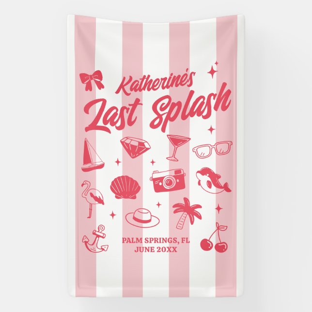 Lona Fiesta de Soltera en la Playa La Última Salpicadur (Vertical)