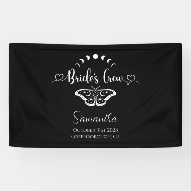 Lona Fiesta de soltera gótico celestial personalizada (Horizontal)
