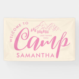 Lona Fiesta de Soltera Personalizada en el Campamento M