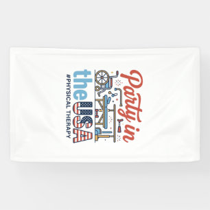 Lona Fiesta de Terapia Física en EE. UU. Camiseta Vinta