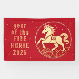 Lona Fiesta del Año Nuevo Chino del Caballo 2026