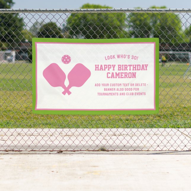 Lona Fiesta del Club de Pickleball Paddles Personalizad (In situ)