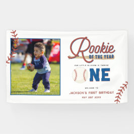 Lona Fiesta del primer cumpleaños del beisbol Rookie of
