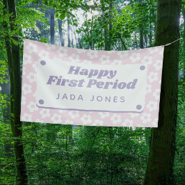 Lona Fiesta del primer periodo de las flores rosadas de