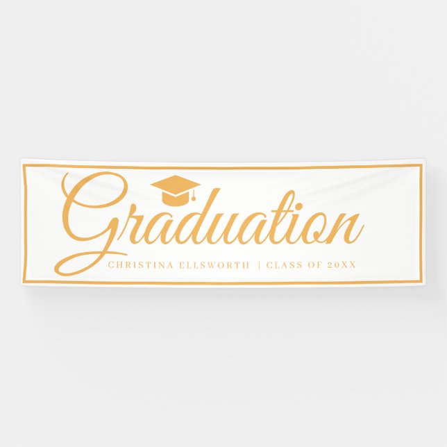 Lona Fiesta del tapón de graduación clásico (Horizontal)
