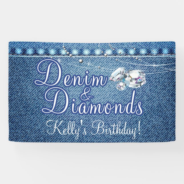 Lona Fiesta Denim and Diamonds (Horizontal)