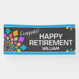 Lona Fiesta! Jubilación de Personalizado colorida y div