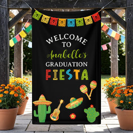 Lona Fiesta Mexicana de Graduación - Bienvenida Negra