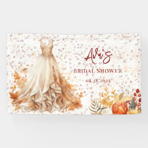 Lona Fiesta Nupcial Floral Otoño Burdeos Naranja