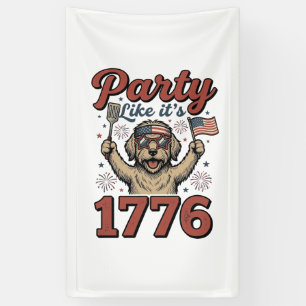 Lona Fiesta Patriótica de Perro Como Si Fuera 1776 Cami
