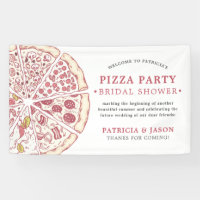 Fiesta Pizza | Banner de ducha de novia