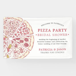 Lona Fiesta Pizza | Banner de ducha de novia