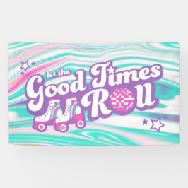 Lona Fiesta Retro Groovy Roller Disco