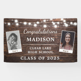 Lona Fiesta Rustica de Graduación Luces de Cadena de Ma