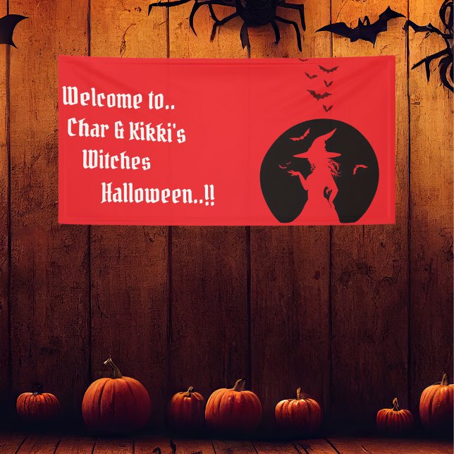 Lona Fiesta Sólo de Halloween (Witches Only Halloween Party Banner)