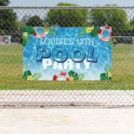 Lona Fiesta Tropical en Piscina para Niños | Cumpleaños