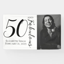 Lona Fifty and Fabulous Bold Photo 50th Birthday Party 