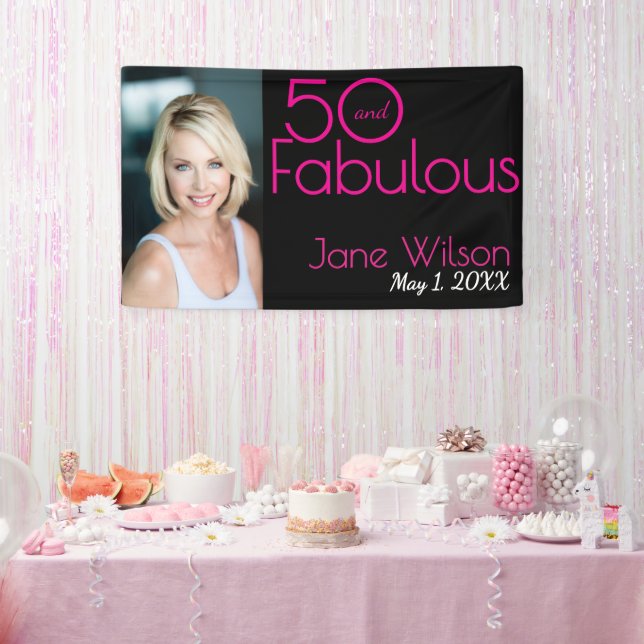 Lona Fifty and Fabulous Bold Photo 50th Birthday Party  (Fiesta)