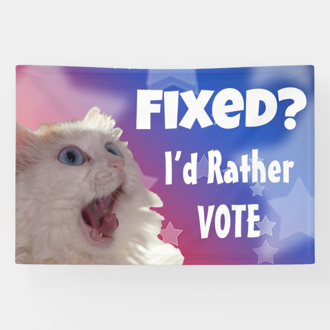 Lona ¿Fijo? Prefiero votar (Horizontal)