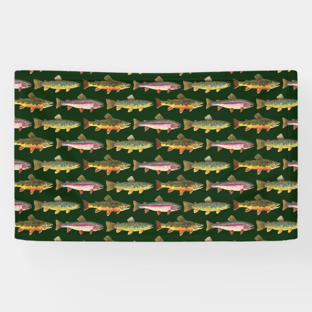 Lona Filas de pesca de trucha - Filas de pescador (Horizontal)
