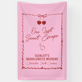 Lona Fin de semana de despedida de soltera de cereza ro