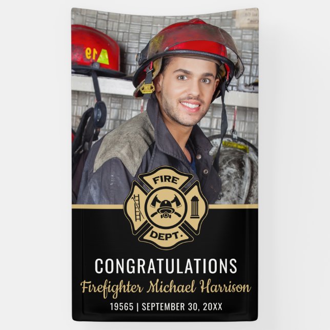 Lona Fire Academy Graduation Firefighter Photo (Vertical)