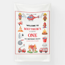 Firetrucks Boy 1st Birthday | Cute Little party