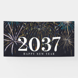 Lona Fireworks New Years Party Banner