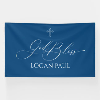 Lona First Communion God Bless Sage banner backdrop 