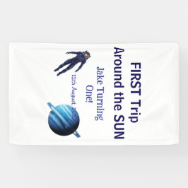 Lona First trip around the sun planet astronaut birthda