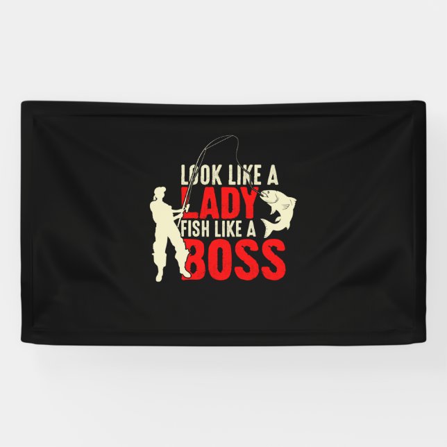 Lona Fisher Gift A Lady Fish Like A Boss (Horizontal)