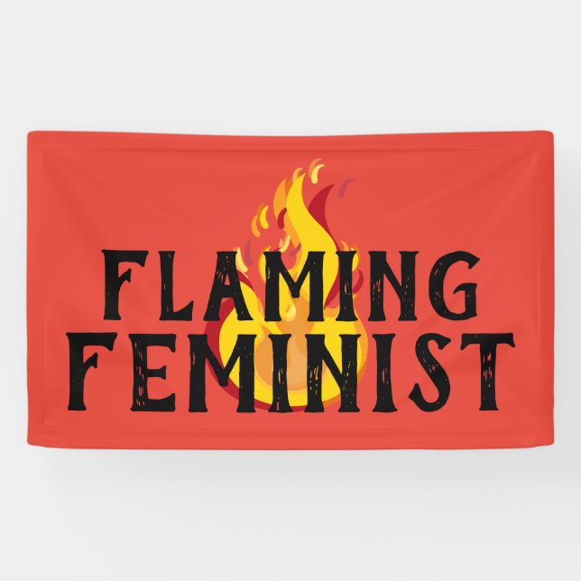 Lona Flamante Feminismo Feminista RBG Flama 20 (Horizontal)